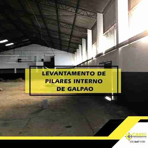 LEVANTAMENTO DE PILARES INTERNO DE GALPAO